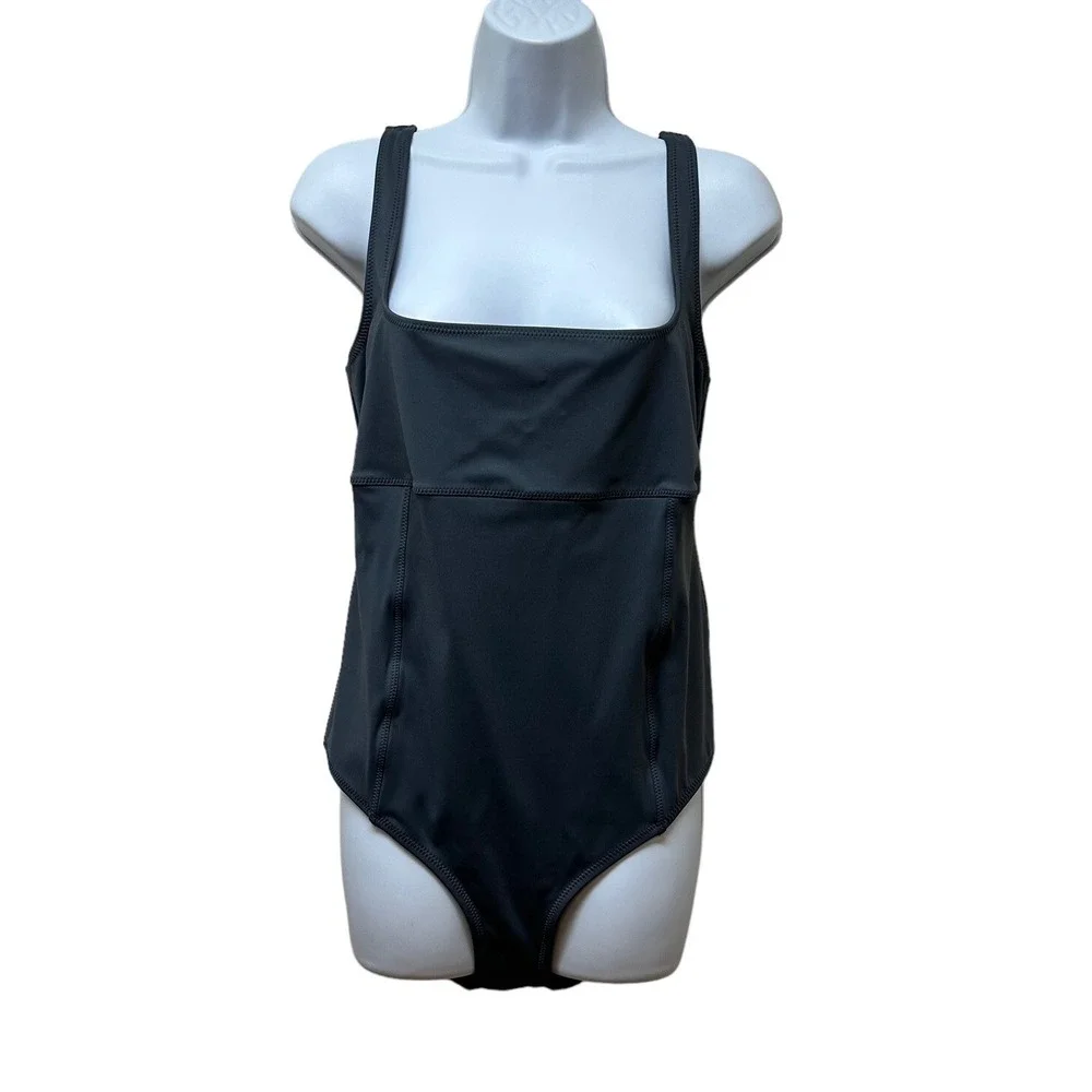 SKIMS Sculpting Swim Tank One Piece Swimsuit Gray Gunmetal Size 2X NEW